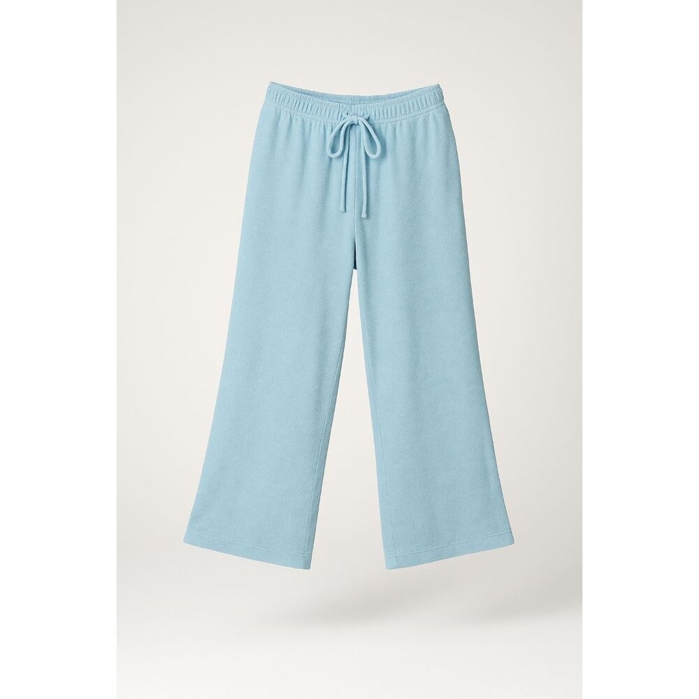 Andie Swim The Crop Pant Women's Large Cabana Blue Cover-Up Lounge & Resort Wear